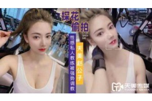 국내 AV Tianmei Media Tianmei Zhao Gongzi Tanhua는 섹시한 개인 트레이너의…